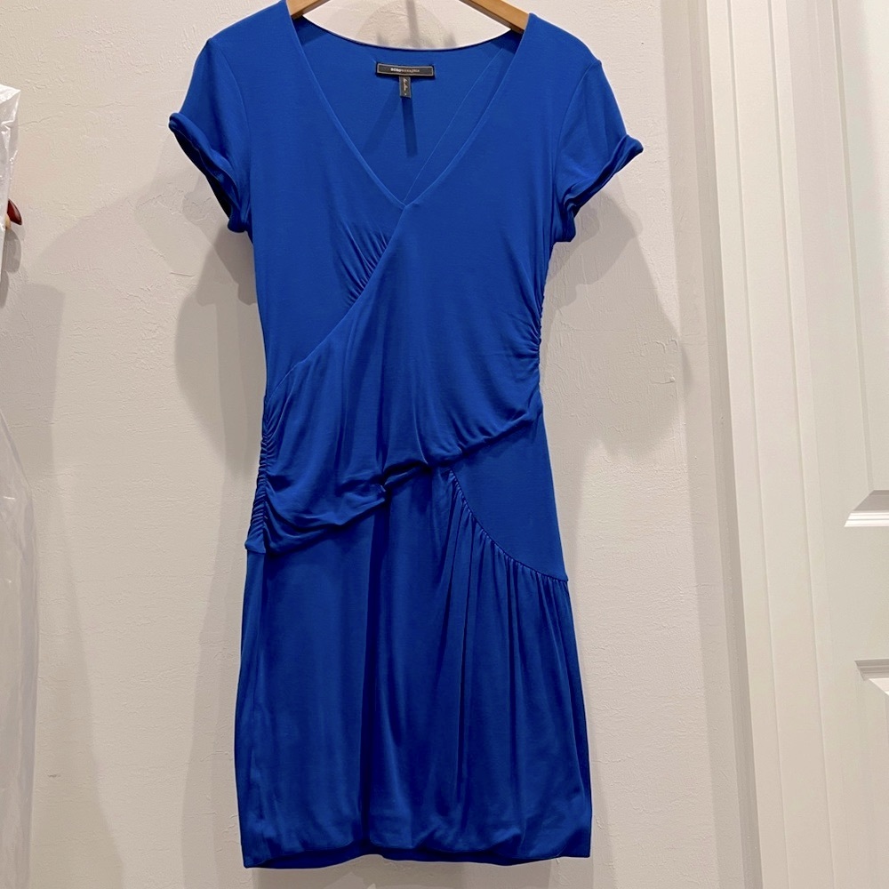 BCBGMaxAzria Cobalt Blue V-Neck Dress